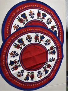 Juego de 4 flores vintage de tela de centro de mesa de disfraz popular de Kolf Austria de 15 pulgadas - Imagen 1 de 5