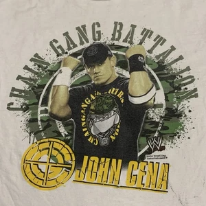 Camicia JOHN CENA Delta uomo XL bianca manica corta WWE Wrestling Chain Gang vintage - Foto 1 di 11