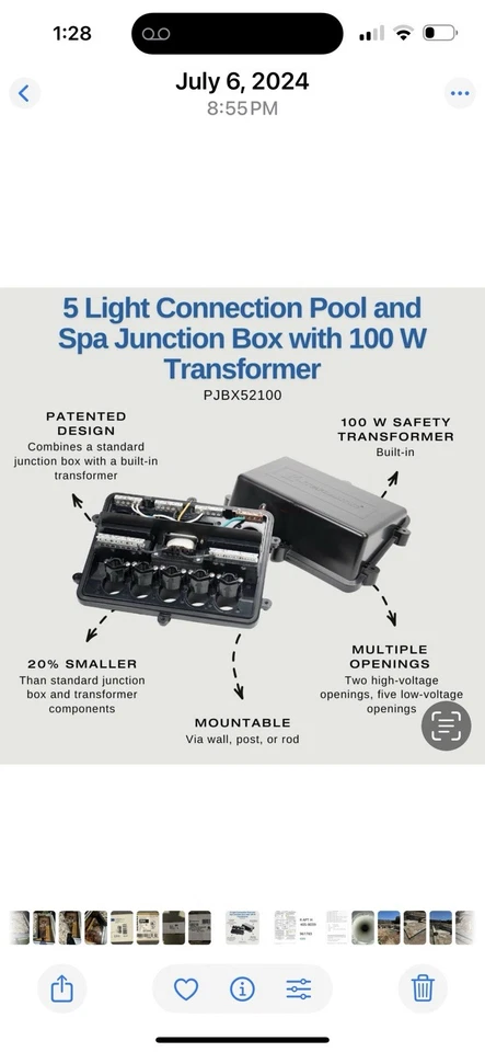 Intermatic PJBX52100 Junction Box with 100 W Xformer - Image 1 of 1