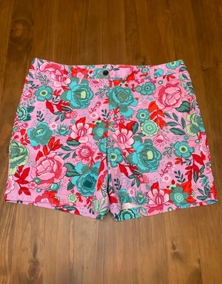 Pantalón Corto Mujer Talbots Relajado Floral Chino 7" Talla 16 Foto 1 de 4