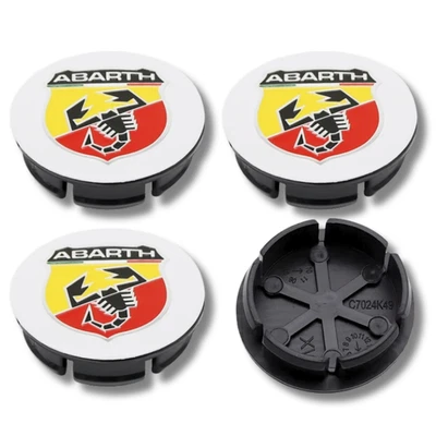 Tapacubos de tapa central de aleación x4 para Abarth Fiat 50 mm plata Scorpion muchos modelos Foto 1 de 4