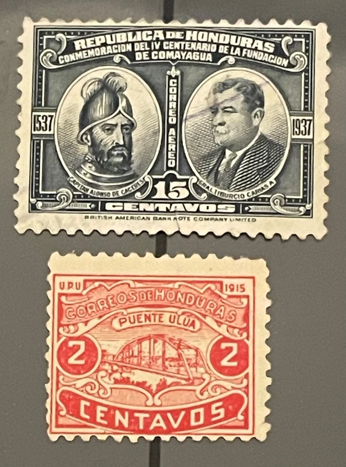 Почтовые марки Гондураса 2 различных 1915 и 1937 гг. - Изображение 1 из 1