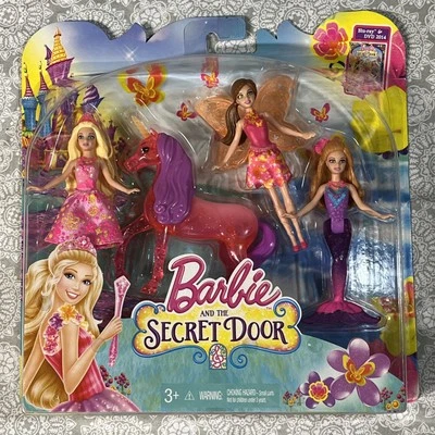 Barbie y la puerta secreta conjunto de regalo - 2013 Mattel CBN46 NUEVO EN CAJA muñecas raras de 4 pulgadas Foto 1 de 4