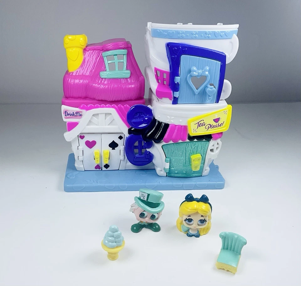 Doorables Alice In Wonderland Mad Hatter Tea Shop Disney Set w/ Bonus Alice - Image 1 of 4