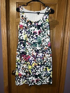 Ann Taylor Sleeveless Floral Cocktail Party Dress Size 4 MSRP $128.00 - Picture 1 of 7