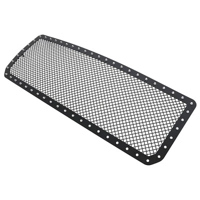 For 2015-2019 GMC Sierra 2500/3500 Main Upper Steel Black Mesh Rivet Grille - Image 1 of 3