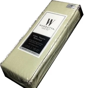 new Oversized SAGE Wamsutta Cool Percale 350 TC Egyptian Cotton QUEEN Flat Sheet - Picture 1 of 3