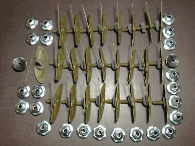 25 NOS fender quarter door moulding clips sealer nuts 1-1/8" to 1-1/2" Chevy GM - Image 1 of 4