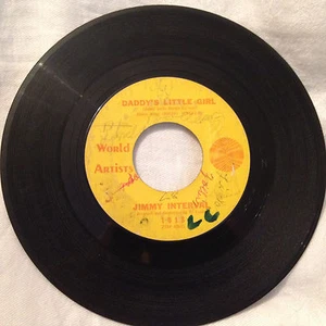 Jimmy Interval 45rpm Daddy's Little Girl/One Sided Love - World Artists Records - Picture 1 of 2