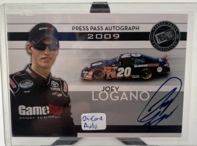 Joey Logano 2009 Press Pass Authentics Autograph NASCAR Racing GameStop NNS - Image 1 of 2