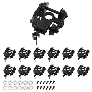 12pcs N Scale 1:160 Roller Bearing Truck Coupler 33" Plastic Wheels Screw Washer - Picture 1 of 7