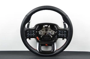 2022-2024 Ford F-150 Raptor R Heated Leather Steering Wheel W/ Red Stitching OEM - Picture 1 of 7