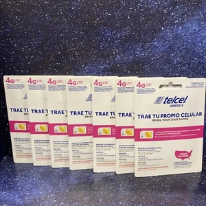 7 X Telcel America Dual SIM Card Bring Your Own Phone T-Mobile 4G LTE Sim - Picture 1 of 1