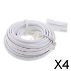 2-4pack RJ11 UK Male to US Male Extention Cable 6P2C 3Meters for Landline