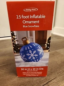 2.5ft Inflatable Christmas Ornament Ball Outdoor Pvc Decorated Ball - Picture 1 of 1