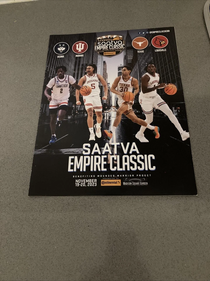 Empire Classic Basketball Program November 19 & 20, 2023 MSG, NYC, College NCAA - Image 1 of 1