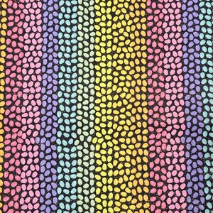 Cotton Fabric 70"x45" Jo-Ann Tiny Easter Eggs Colorful Vibrant Metallic Thread - Picture 1 of 5