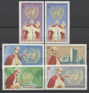 "No: 109542 - TOGOLESA (FRANCIA) - ""PAPA"" - LOTE DE 6 SELLOS ANTIGUOS - ¡ESTAMPILLADA SIN MONTAR O NUNCA MONTADA!¡! - Imagen 1 de 1