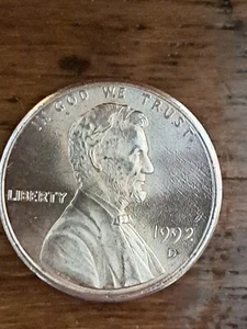 1992 D wide am error penny - Picture 1 of 2