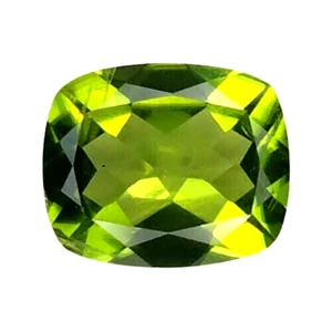 3.82 CTS Green peridot cushion shape loose gemstones " see video " - Picture 1 of 3