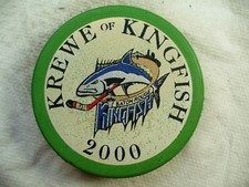 ECHL Baton Rouge Kingfish Green Slug 2000 Krewe Logo Hockey Puck Collect Pucks