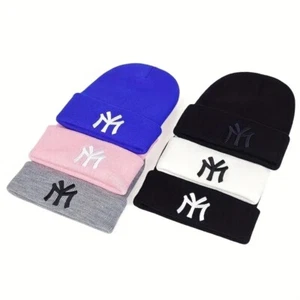 New York Yankees Beanie Hat NY Cuff Winter Warm Soft MY Knitted Unisex Skull Cap - Picture 1 of 14