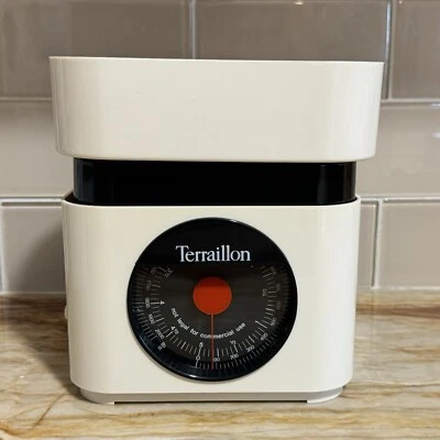 Terraillon Vintage Kitchen Scale 2200g 5 lb White & Black Complete w/ Tray - Image 1 of 4