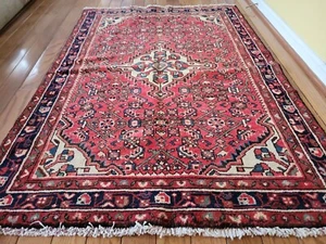 3.6 x 5 ANTIGUO TINTE VEGETAL CAUCÁSICO SERAPI HERIZ DE COLECCIÓN KAZAJO TRIBAL SHIRVAN - Imagen 1 de 15