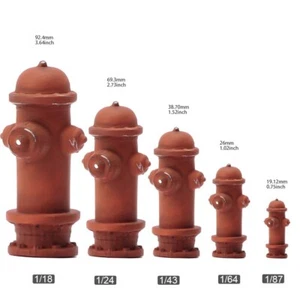 1/18 1/24 1/43 1/64 1/87 Miniature Old Version Cone Bucket Fire Hydrant 3D Mode - Picture 1 of 18