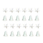  24 Pcs Bell Ornament for Party Christmas Decor Hanging Star Decorate
