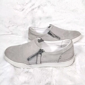 Josef Seibel Shoes Womens 37 Slip On Loafers Sneakers 67722 Beige Leather Zip - Picture 1 of 8