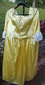 Hamilton Colonial 18th Century Yellow Dress Costume Old West Marie Antoinette 