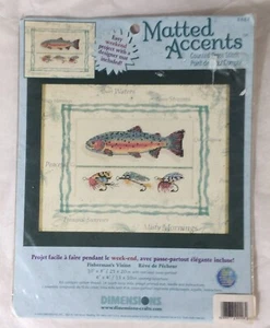 "Acentos enmarañados ""Fisherman's Vision"" Dimensions Counted #6867 6""x4""" - Imagen 1 de 5