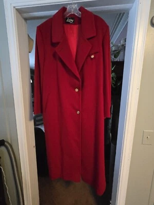 Vintage Loring By Forstmann Womens Full Length Wool Coat ILGWU Made IN USA Sz 16 - Image 1 of 4