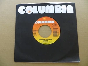 Johnny Mathis – Simple / Lead Me To Your Love - 1984 Columbia 38-04468 7" Single - Picture 1 of 4