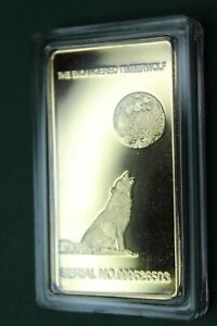 .999 GOLD CLAD BAR-THE ENDANGERED TIMBERWOLF-YOSEMITE NATIONAL PARK-HALF DOME