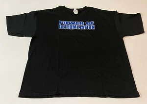 The power of Determination  Men Black Short Sleeve Extra Large - Free Shipping - Picture 1 of 5