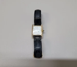 Must De Cartier Argent 925 Tank 2415 Quartz Ladies Watch - Picture 1 of 9
