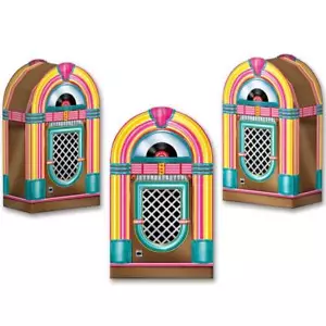 Jukebox Favor Boxes 3 Pack 3.5"x 6" 1950s Paper Hop Diner Music Party Decoration - Picture 1 of 1