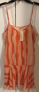 Mystree Womens Tunic-Style Large Orange Sleeveless Blouse NWT! A183 - Picture 1 of 5