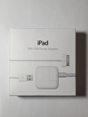 Genuine OEM Apple iPad 10W USB Power Adapter 30 Pin Charger NEW IN BOX - Image 1 of 2