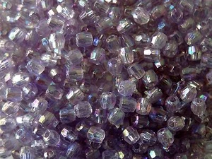 30g Acrylic Faceted Jewellery/Craft Beads Lilac AB 4mm - Picture 1 of 2