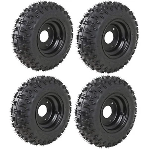 4pcs 4.10-6 Knobby Off-road 6" Wheels Tire Rim Go Kart ATV UTV Quad 50cc-110cc - Picture 1 of 6