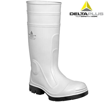 Delta Plus VIENS2 S4 SRA weiß PVC wasserdicht Stahlkappe Gummistiefel PSA