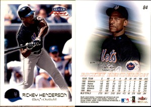Rickey Henderson 2000 Fleer Focus #20 Card New York Mets