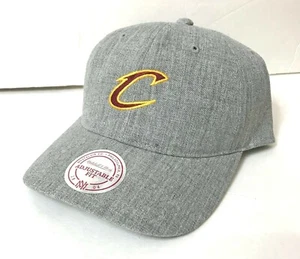 $28 SOMBRERO CLEVELAND CAVALIERS GRIS JASPEADO LANA LETRA C PAPÁ GORRA MITCHELL NESS HOMBRES - Imagen 1 de 8