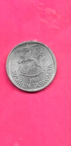 FINLAND KM49a 1981 UNCIRCULATED-BU MINT-UNC OLD VINTAGE MARK COIN - Picture 1 of 1