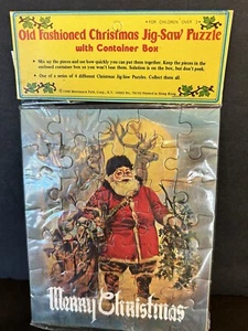 vintage Christmas jigsaw puzzle Santa sealed Merrimack 1980 - Picture 1 of 6
