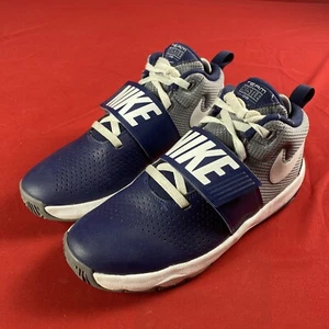 Camisetas altas Nike Youth Team Hustle (881941-401) azul marino/blanco/gris - talla 7 años de EE. UU. - Imagen 1 de 9