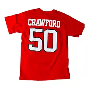 Chicago Blackhawks Red NHL Hockey T-Shirt Youth Size L NEW #50 Crawford - Picture 1 of 4